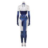 Mortal Kombat Cosplay Costume Kitana Blue Sexy Outfit Adult Female Halloween Carnival Costume