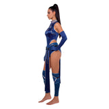Mortal Kombat Cosplay Costume Kitana Blue Sexy Outfit Adult Female Halloween Carnival Costume