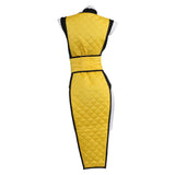 Mortal Kombat Cosplay Costume Scorpion Gender-swapped Yellow Qipao Adult Female Halloween Carnival Costume