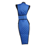 Mortal Kombat Cosplay Costume Sub Zero Gender-swapped Blue Qipao Adult Female Halloween Carnival Costume