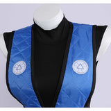 Mortal Kombat Cosplay Costume Sub Zero Gender-swapped Blue Qipao Adult Female Halloween Carnival Costume
