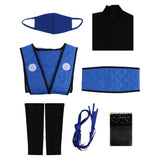 Mortal Kombat Cosplay Costume Sub Zero Gender-swapped Blue Qipao Adult Female Halloween Carnival Costume