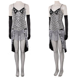Moulin Rouge Cosplay Costume Satine Sliver Dress Adult Female Halloween Carnival Costume