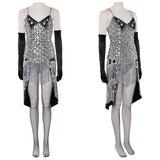 Moulin Rouge Cosplay Costume Satine Sliver Dress Adult Female Halloween Carnival Costume