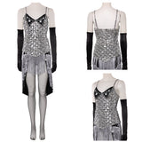 Moulin Rouge Cosplay Costume Satine Sliver Dress Adult Female Halloween Carnival Costume