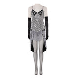 Moulin Rouge Cosplay Costume Satine Sliver Dress Adult Female Halloween Carnival Costume