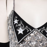 Moulin Rouge Cosplay Costume Satine Sliver Dress Adult Female Halloween Carnival Costume