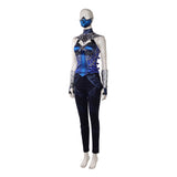 Movie Mortal Kombat 2 Cosplay Costume Kitana Blue Outfit Adult Female Halloween Carnival Costume