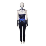 Movie Mortal Kombat 2 Cosplay Costume Kitana Blue Outfit Adult Female Halloween Carnival Costume