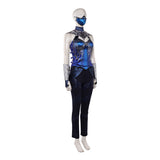 Movie Mortal Kombat 2 Cosplay Costume Kitana Blue Outfit Adult Female Halloween Carnival Costume