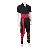 Movie Mortal Kombat 2 Cosplay Costume Liu Kang Black Martial Arts Uniform Adult Male Halloween Carnival Costume