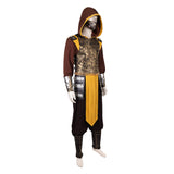 Movie Mortal Kombat 2 Cosplay Costume Scorpion Yellow Outfit Adult Male Halloween Carnival Costume