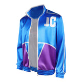 Movie Mortal Kombat 2 Johnny Cage Blue Coat Adult Male Halloween Carnival Costume