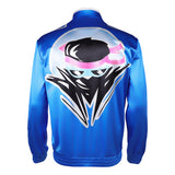 Movie Mortal Kombat 2 Johnny Cage Blue Coat Adult Male Halloween Carnival Costume