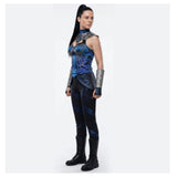 Movie Mortal Kombat 2 Kitana Blue Outfit Adult Female Halloween Carnival Costume