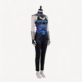 Movie Mortal Kombat 2 Kitana Blue Outfit Adult Female Halloween Carnival Costume