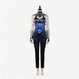 Movie Mortal Kombat 2 Kitana Blue Outfit Adult Female Halloween Carnival Costume