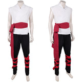 Movie Mortal Kombat 2 Liu Kang Cosplay Costume White Martial Arts Uniform Adult Male Halloween Carnival Costume