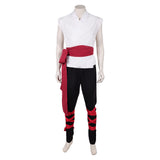 Movie Mortal Kombat 2 Liu Kang Cosplay Costume White Martial Arts Uniform Adult Male Halloween Carnival Costume