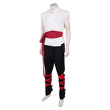 Movie Mortal Kombat 2 Liu Kang Cosplay Costume White Martial Arts Uniform Adult Male Halloween Carnival Costume