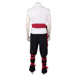 Movie Mortal Kombat 2 Liu Kang Cosplay Costume White Martial Arts Uniform Adult Male Halloween Carnival Costume
