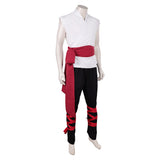Movie Mortal Kombat 2 Liu Kang Cosplay Costume White Martial Arts Uniform Adult Male Halloween Carnival Costume