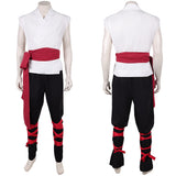 Movie Mortal Kombat 2 Liu Kang Cosplay Costume White Martial Arts Uniform Adult Male Halloween Carnival Costume