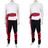 Movie Mortal Kombat 2 Liu Kang Cosplay Costume White Martial Arts Uniform Adult Male Halloween Carnival Costume