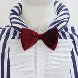 Mr. 3 Blue Striped Shirt Outfit Adult Male Halloween Carnival Costume