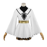 Mushoku Tensei Cosplay Costume Sylphiette White Dress with Green Cape Adult Female Halloween Carnival Costume