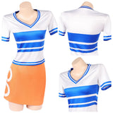 Nami Cosplay Costume Blue and White Striped Outfit Adult Female Halloween Carnival Costume