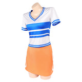 Nami Cosplay Costume Blue and White Striped Outfit Adult Female Halloween Carnival Costume