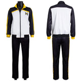 Natsuki Subaru Cosplay Costume Black and White Sportswear Adult Male Halloween Carnival Costume