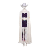 Nico Robin Women White Outfit with Cloak Adult Female Halloween Carnival Costume