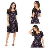 Obsession Cosplay Costume Nikki Black Printed Dress Adult Female Halloween Carnival Costume