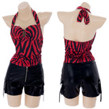 Obsession Cosplay Costume Nikki Red Top with Black Pants Adult Female Halloween Carnival Costume