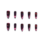 Obsession Nikki Pink and Black Cosplay Nail Stickers Halloween Carnival Costume Accessories