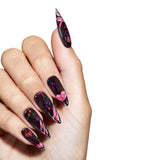 Obsession Nikki Pink and Black Cosplay Nail Stickers Halloween Carnival Costume Accessories