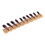 Obsession Nikki Red and Black Cosplay Nail Stickers Halloween Carnival Costume Accessories