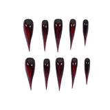 Obsession Nikki Red and Black Cosplay Nail Stickers Halloween Carnival Costume Accessories