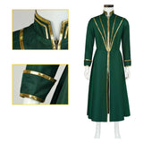 Octopath Traveler Cosplay Costume Temenos Mistral Green Rope Adult Male Halloween Carnival Costume