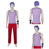 One Piece Live-Action  Cosplay Costume Usopp Purple Outfit  Adult Male Halloween Carnival Costume