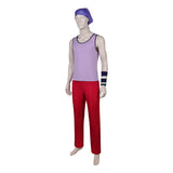 One Piece Live-Action  Cosplay Costume Usopp Purple Outfit  Adult Male Halloween Carnival Costume
