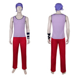 One Piece Live-Action  Cosplay Costume Usopp Purple Outfit  Adult Male Halloween Carnival Costume