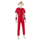 One Piece Live-Action Cosplay Costume  Luffy Red Outfit Adult Male Halloween Carnival Costume