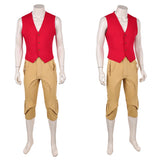 One Piece Live-Action Cosplay Costume Monkey D. luffy Red Vest Outfit Adult Male Halloween Carnival Costume