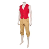 One Piece Live-Action Cosplay Costume Monkey D. luffy Red Vest Outfit Adult Male Halloween Carnival Costume