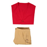 One Piece Live-Action Cosplay Costume Monkey D. luffy Red Vest Outfit Adult Male Halloween Carnival Costume