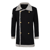 One Piece Live-Action Cosplay Costume Sanji Black Coat Outfit Adult Male Halloween Carnival Costume