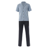 One Piece Live-Action Cosplay Costume Sanji Blue Outfit Adult Male Halloween Carnival Costume